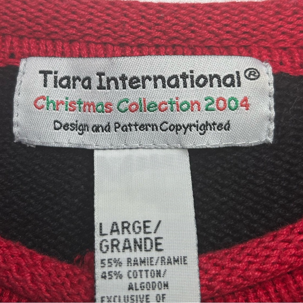 Tiara International Vintage Ugly Christmas‎ Sweater Womens Large Holiday Santa - Picture 14 of 15